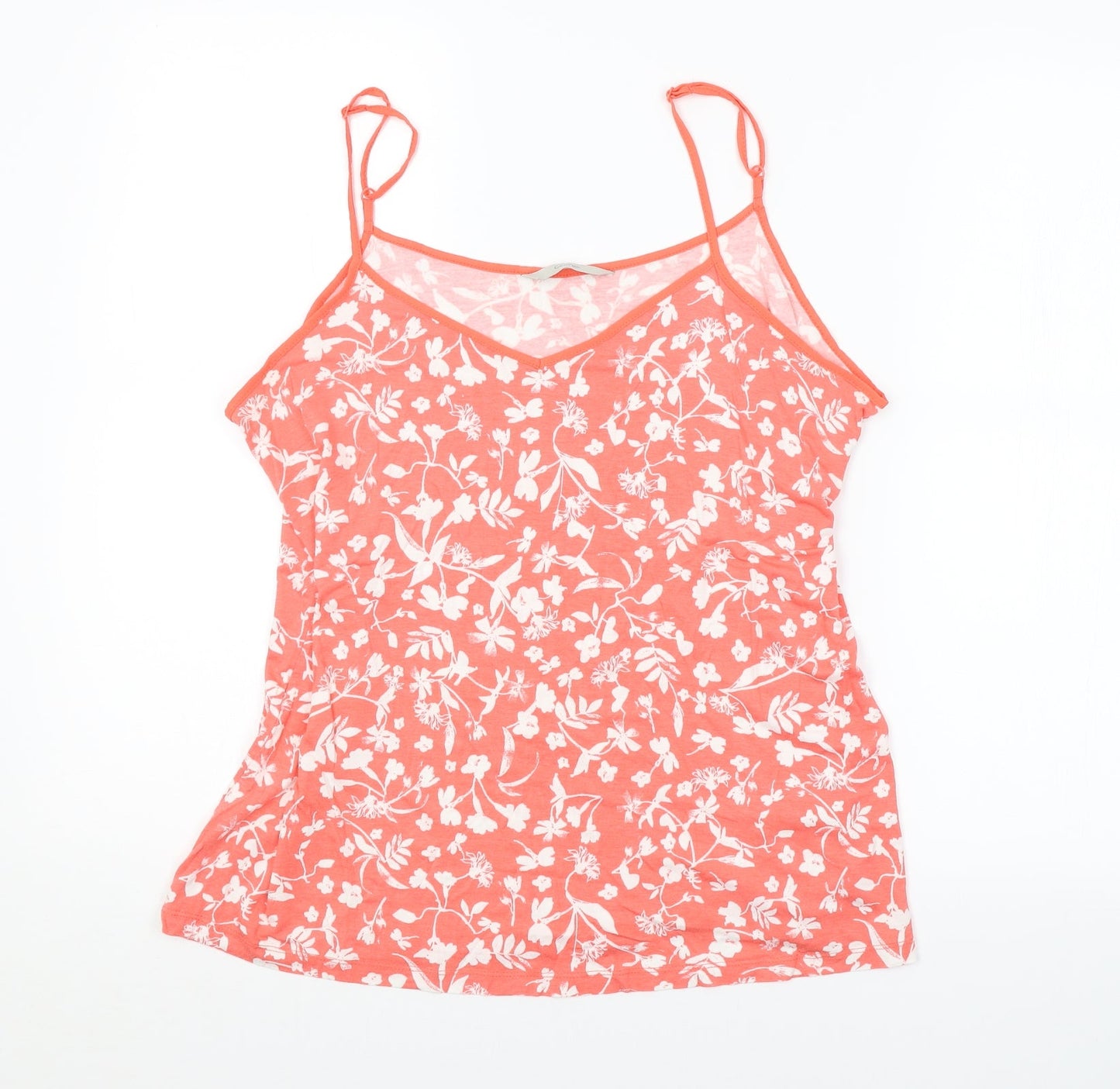 George Womens Red Floral  Basic Tank Size 14