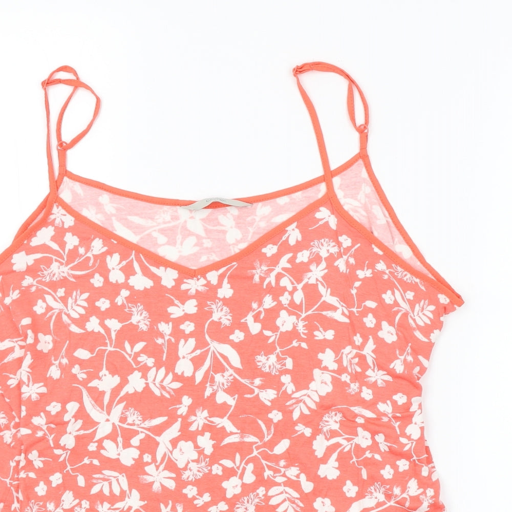 George Womens Red Floral  Basic Tank Size 14