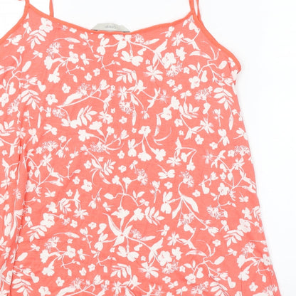 George Womens Red Floral  Basic Tank Size 14