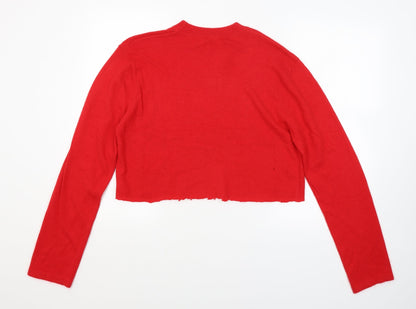 Womens UK Size M SWEEWE Red Pullover Jumper