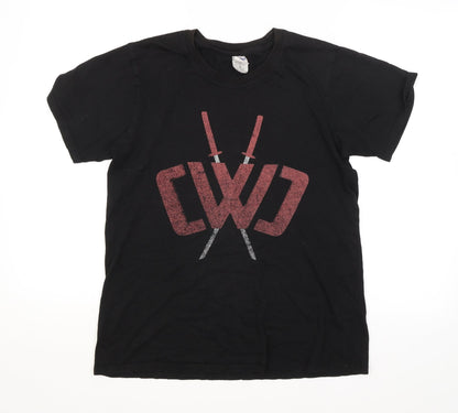 Preworn Mens Black    T-Shirt Size S