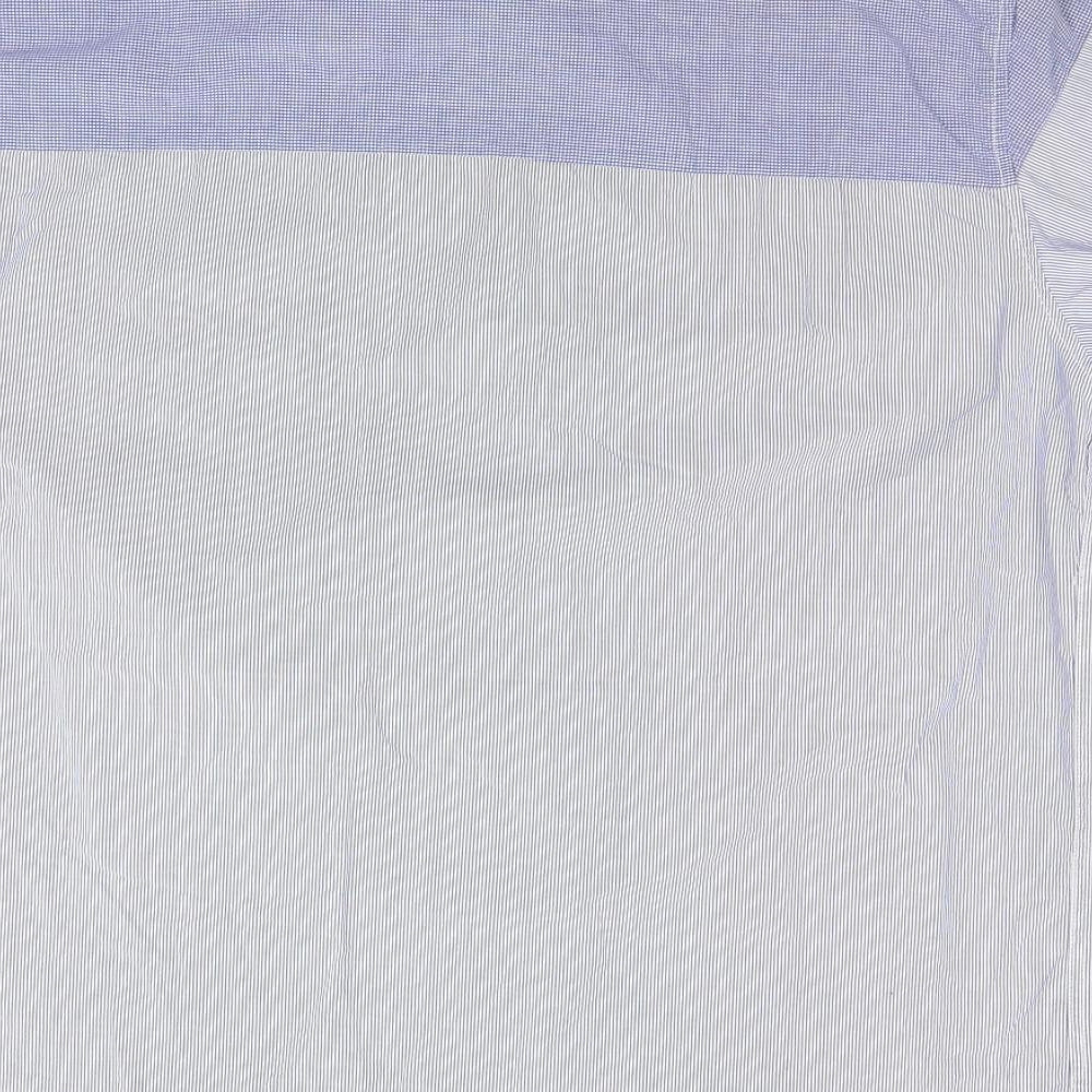 Mens UK Size L Gio-Goi Blue  Button-Up Short Sleeve Casual Shirt