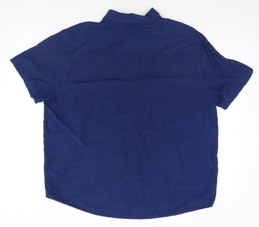 F&F Mens Blue Plaid   Button-Up Size XL