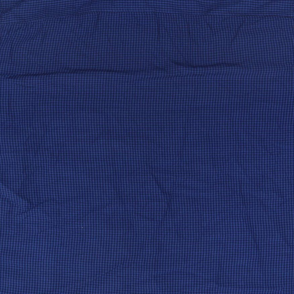 F&F Mens Blue Plaid   Button-Up Size XL