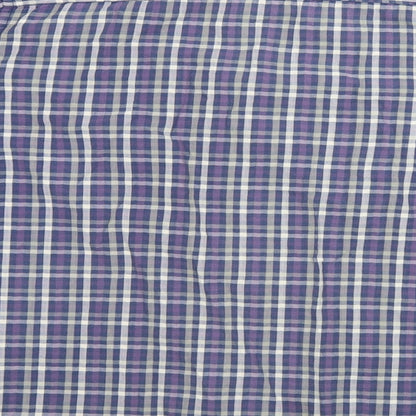 F&F Mens Blue Plaid   Button-Up Size L