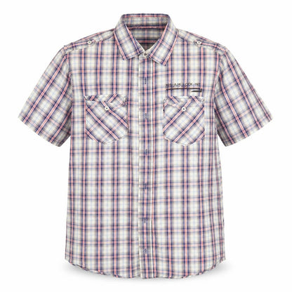 NEXT Mens Blue Plaid   Button-Up Size L