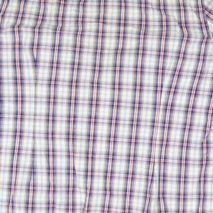 NEXT Mens Blue Plaid   Button-Up Size L