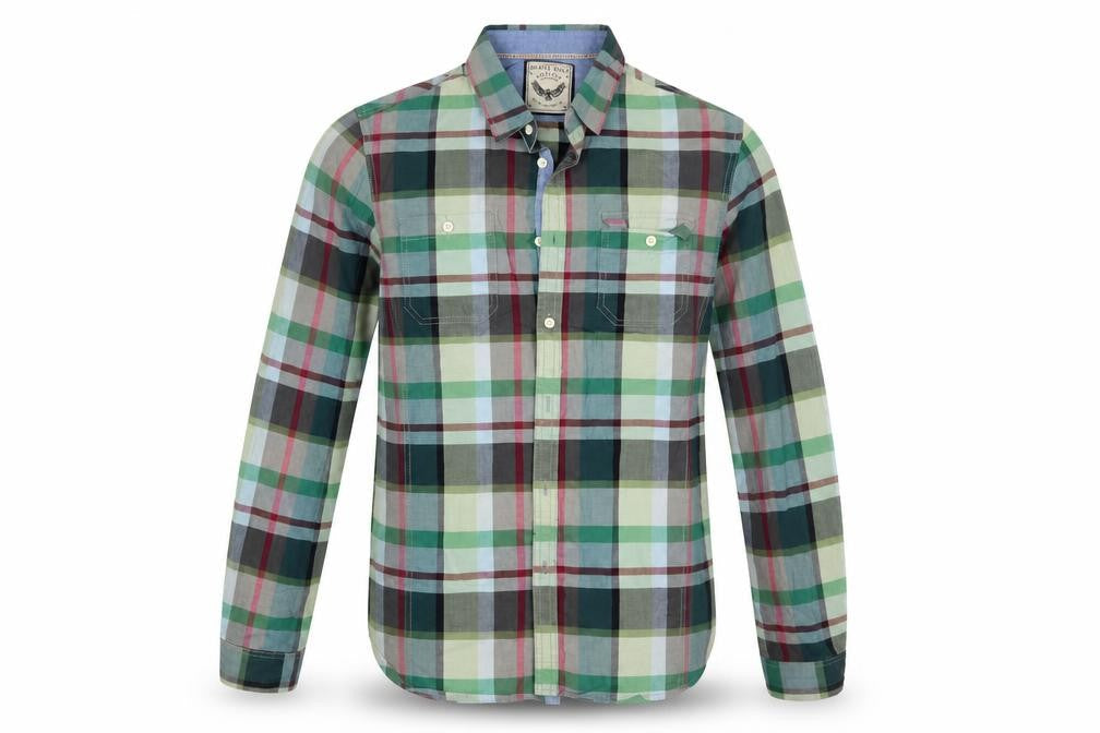 Mens UK Size L Brace Soul Multicoloured  Button-Up Long Sleeve Casual Shirt