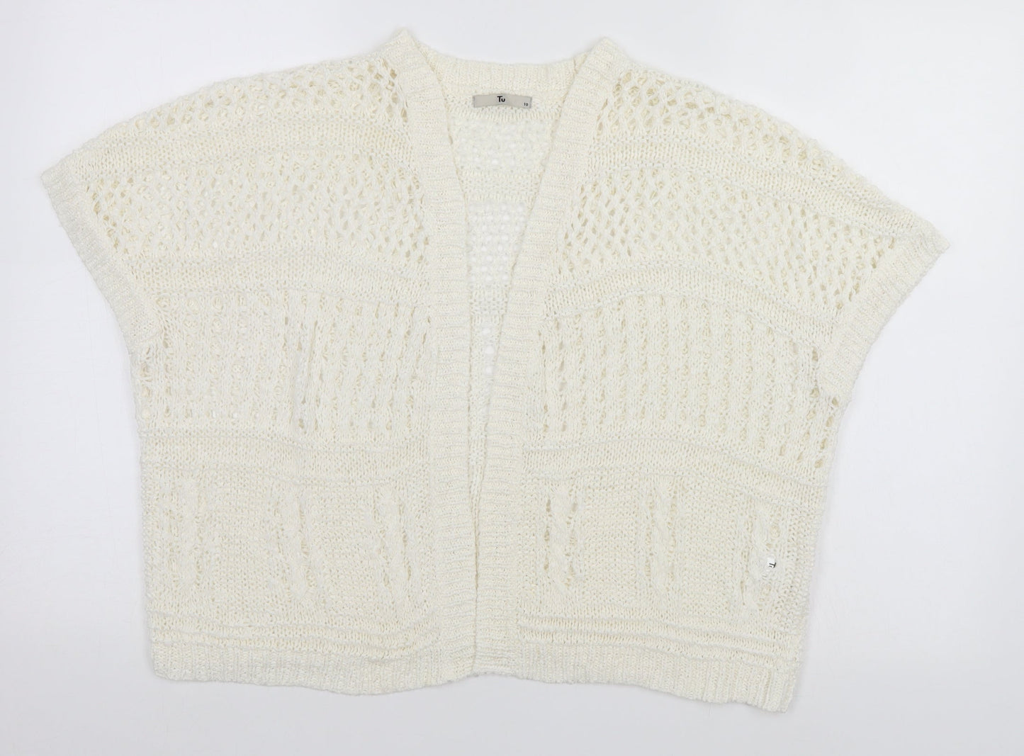 TU Womens Ivory   Cardigan Jumper Size 10