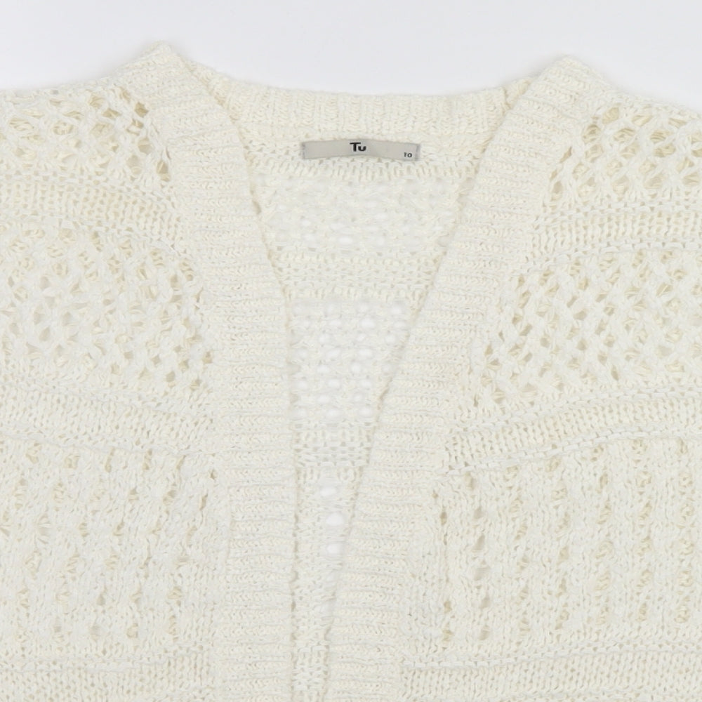 TU Womens Ivory   Cardigan Jumper Size 10