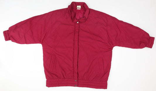 Classic Woman Womens Pink Argyle/Diamond  Parka Coat Size 20