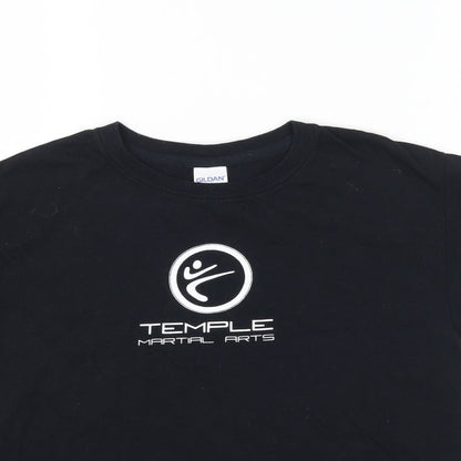 Gildan Boys Black   Basic T-Shirt Size S  - Temple Martial Arts