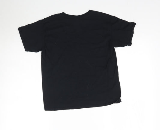 Gildan Boys Black   Basic T-Shirt Size S  - Temple Martial Arts