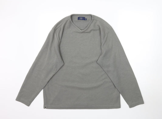 Debenhams Mens Grey  Knit Pullover Jumper Size M