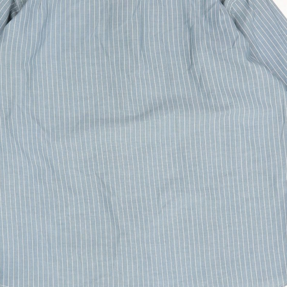 Mens UK Size 14.5 Debenhams Blue  Button-Up Long Sleeve Casual Shirt
