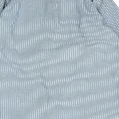 Mens UK Size 14.5 Debenhams Blue  Button-Up Long Sleeve Casual Shirt