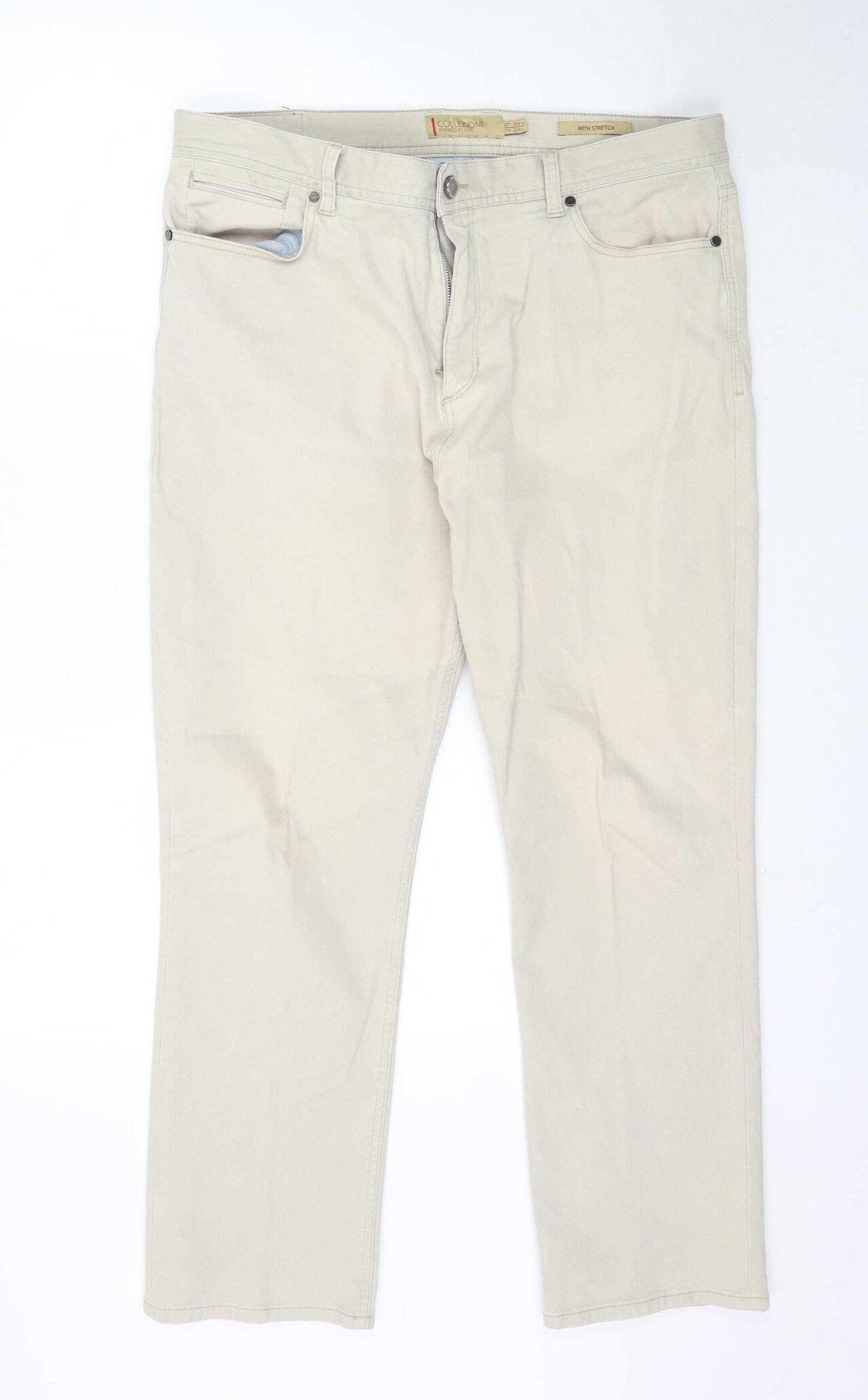 Womens UK Size 38 in Marks and Spencer Regular Fit  Beige Trousers
