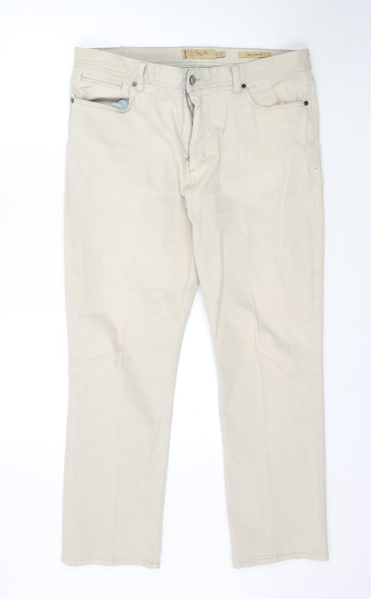 Womens UK Size 38 in Marks and Spencer Regular Fit  Beige Trousers