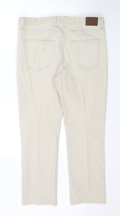 Womens UK Size 38 in Marks and Spencer Regular Fit  Beige Trousers