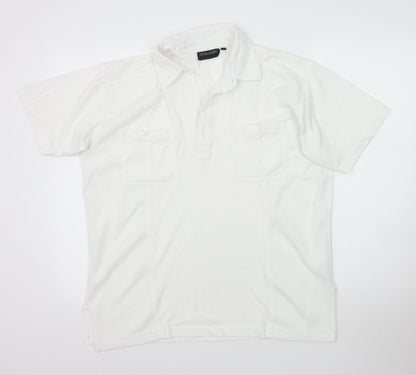 Peter Gribby Mens White    Polo Size L