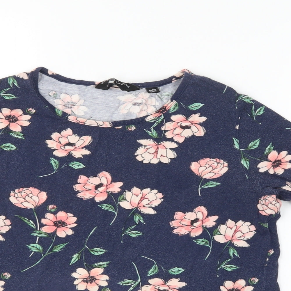 Womens UK Size 14 Dorothy Perkins Blue Basic Blouse