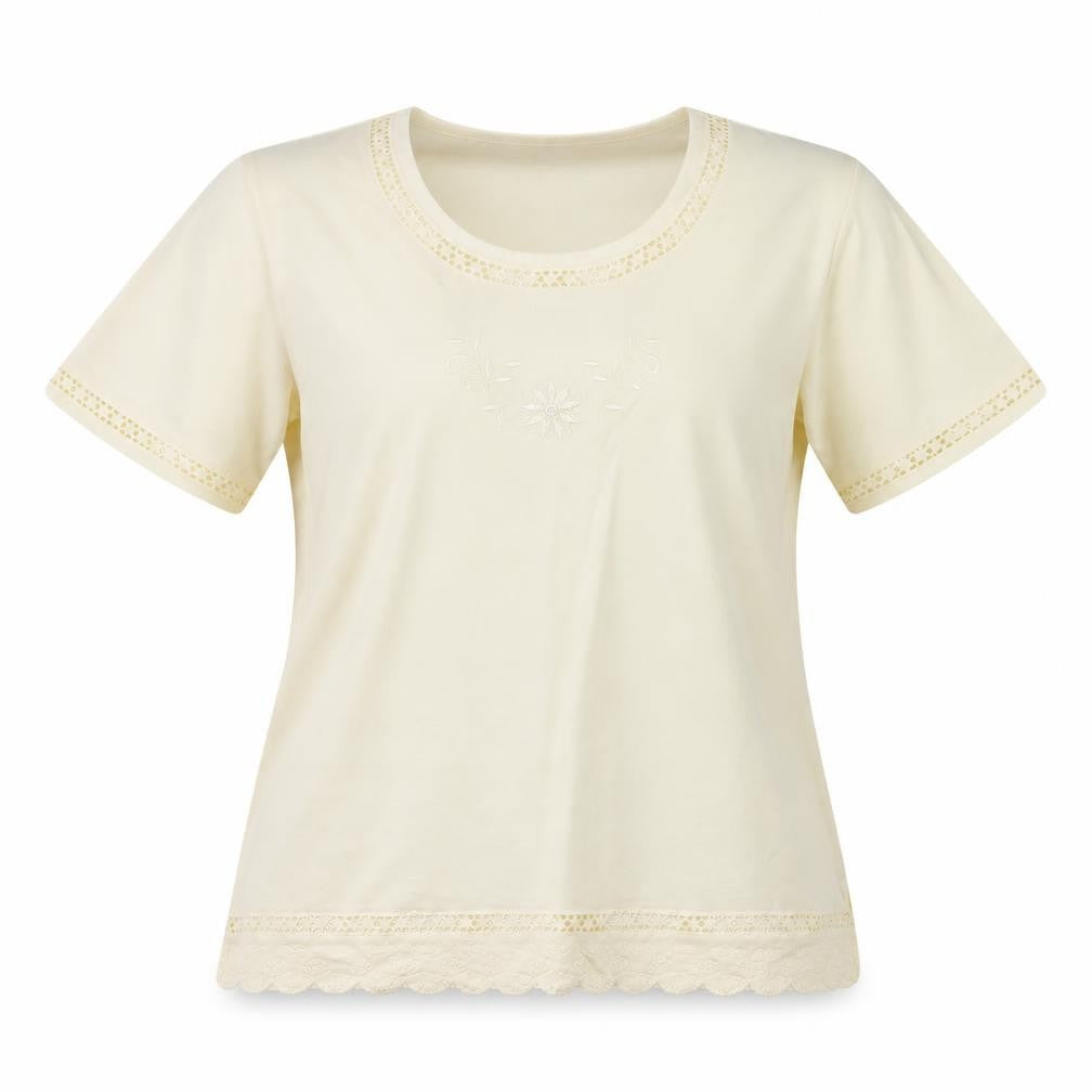Womens UK Size M Preworn Ivory Basic Blouse