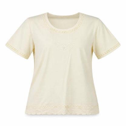 Womens UK Size M Preworn Ivory Basic Blouse