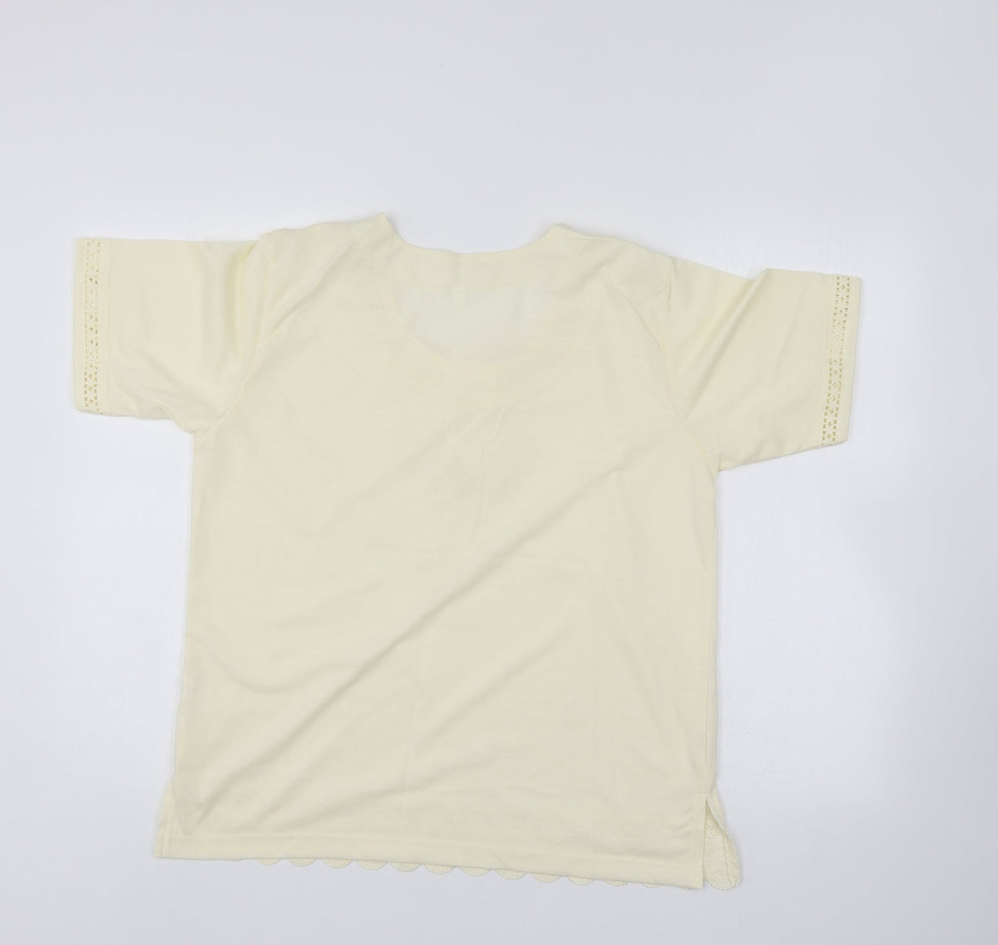 Womens UK Size M Preworn Ivory Basic Blouse