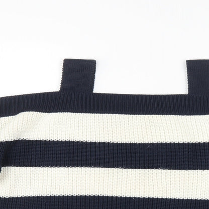 George Womens Blue Striped  Pullover Jumper Size 12