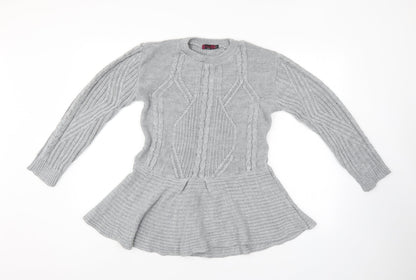 Missi Womens Grey   Tunic Jumper Size M