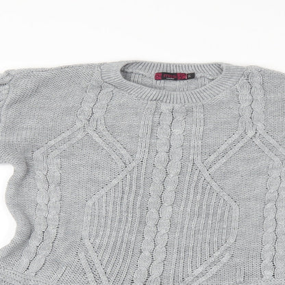 Missi Womens Grey   Tunic Jumper Size M