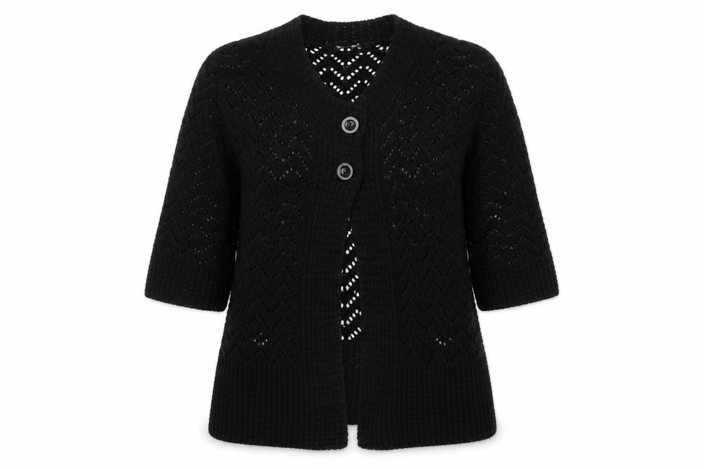 Womens UK Size S Glimpse Black Cardigan Jumper