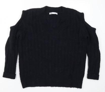 Zara Womens Beige  Knit Pullover Jumper Size M