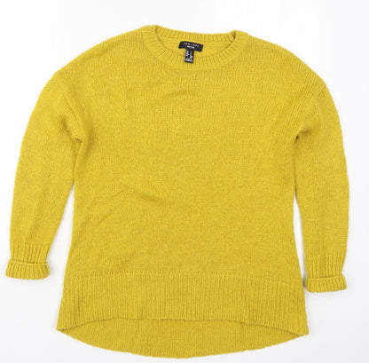 Womens UK Size S New Look Yellow Pullover Jumper