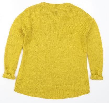 Womens UK Size S New Look Yellow Pullover Jumper
