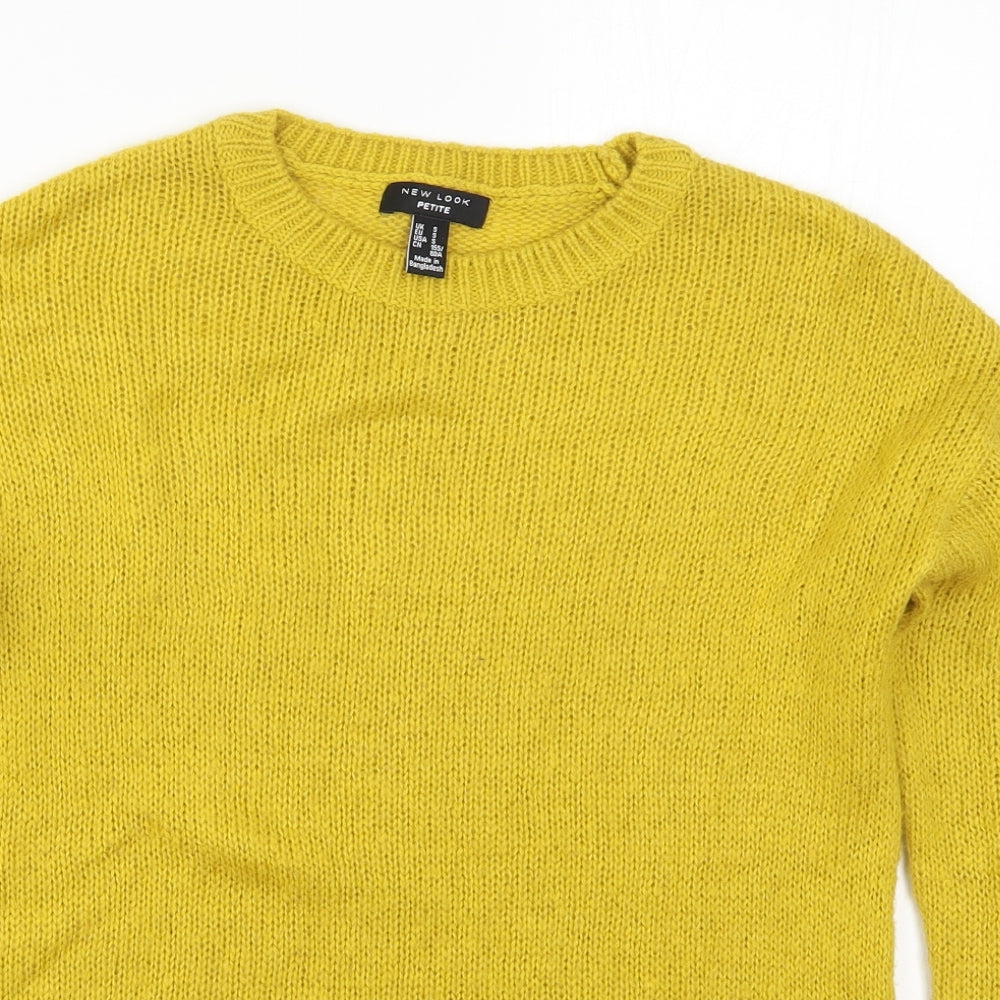 Womens UK Size S New Look Yellow Pullover Jumper