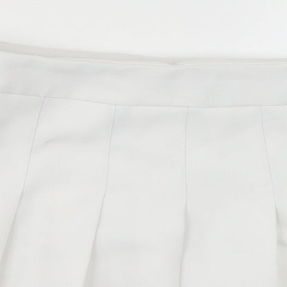 Fashion & Style Womens White   Pleated Skirt Size M