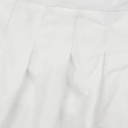 Fashion & Style Womens White   Pleated Skirt Size M
