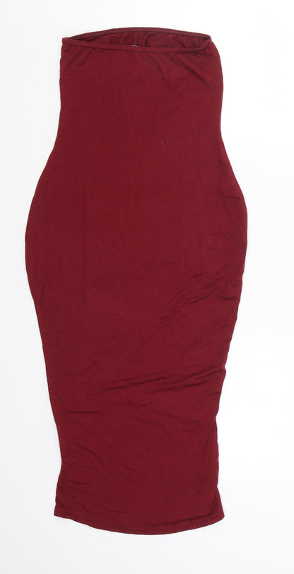 Boohoo Womens Red   Bodycon  Size 10
