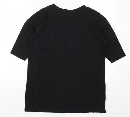 Womens UK Size 16 Yours Black Basic T-Shirt