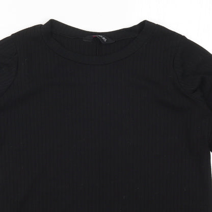 Womens UK Size 16 Yours Black Basic T-Shirt