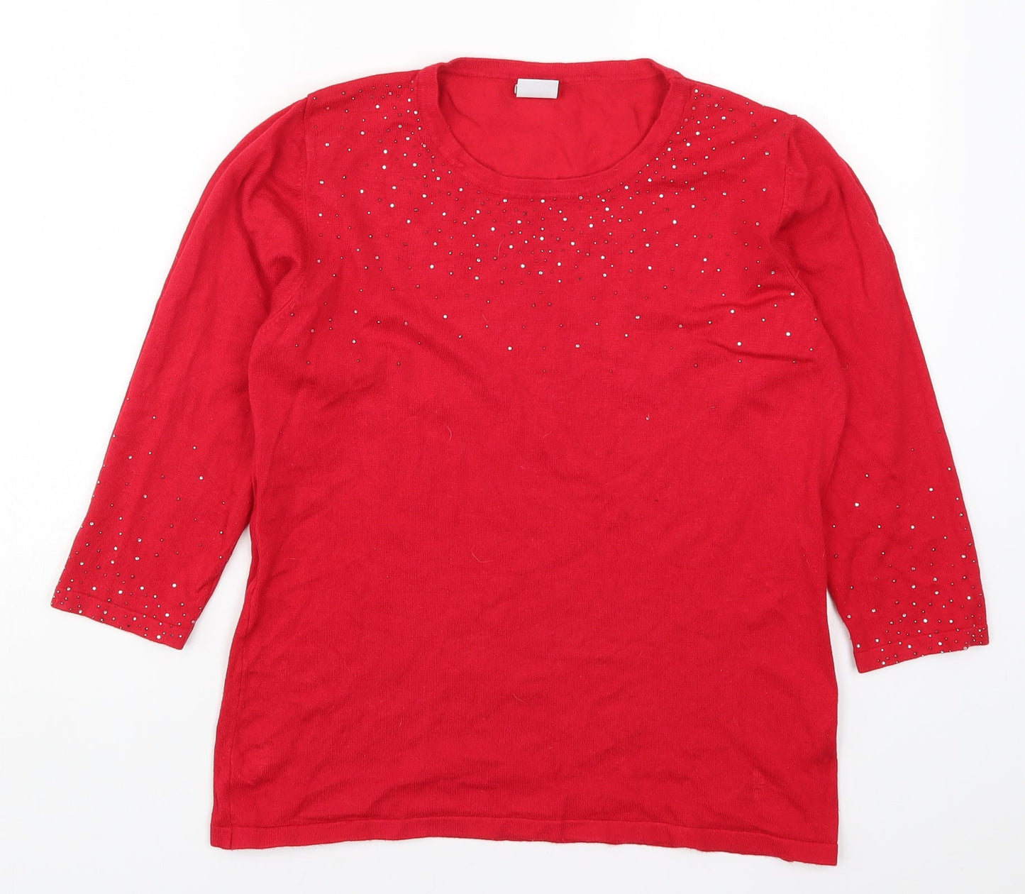 Womens UK Size M Stock Shop Red Pullover Jumper