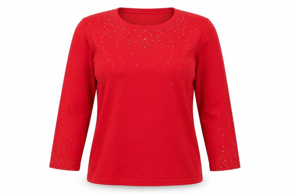 Womens UK Size M Stock Shop Red Pullover Jumper
