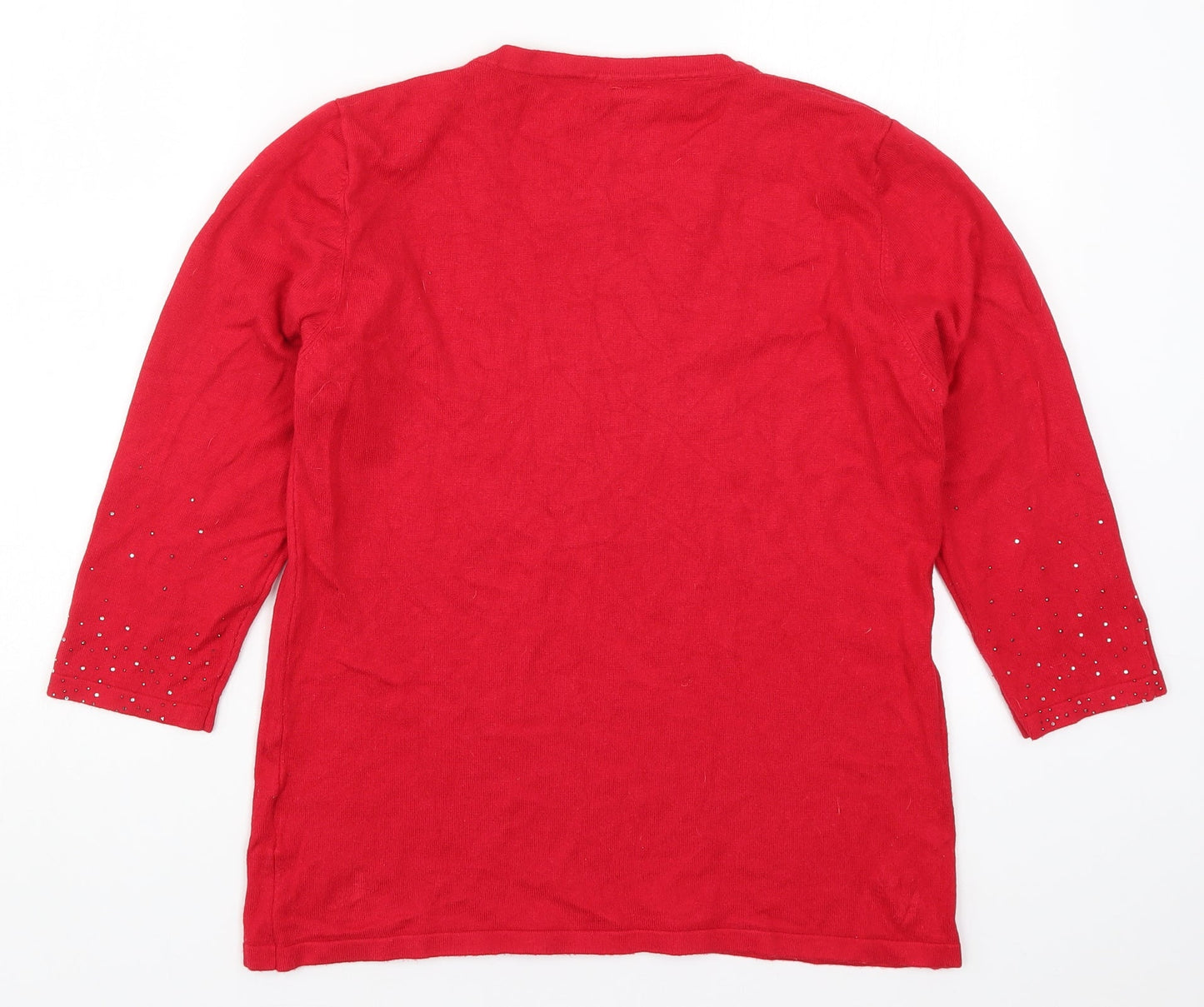 Womens UK Size M Stock Shop Red Pullover Jumper