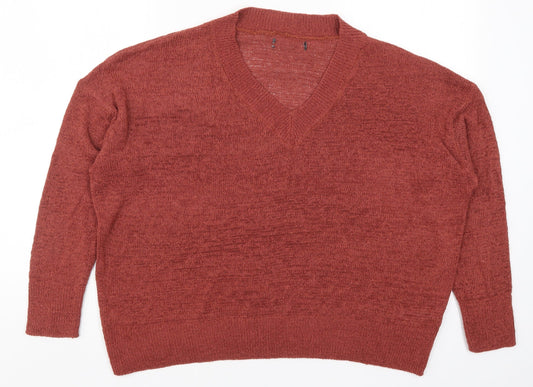 Primark Womens Red  Knit Pullover Jumper Size 10