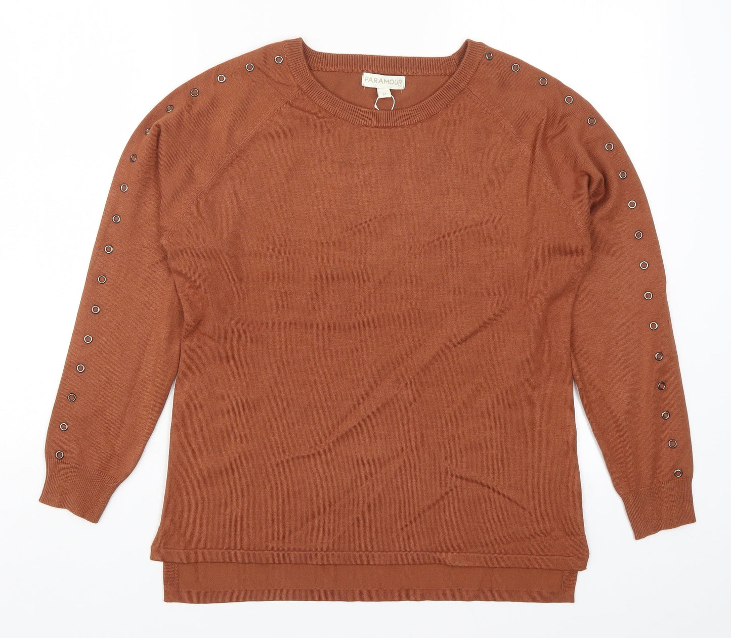 Womens UK Size M Paramour Brown Pullover Jumper