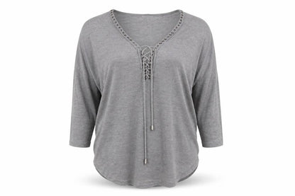 Womens UK Size 8 Apricot Grey Basic T-Shirt