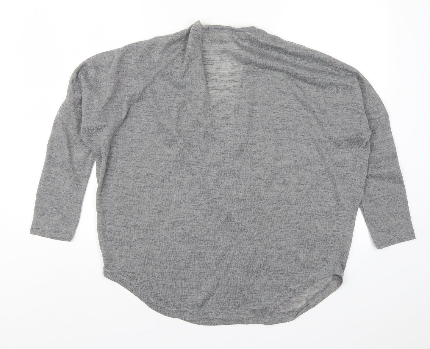 Womens UK Size 8 Apricot Grey Basic T-Shirt