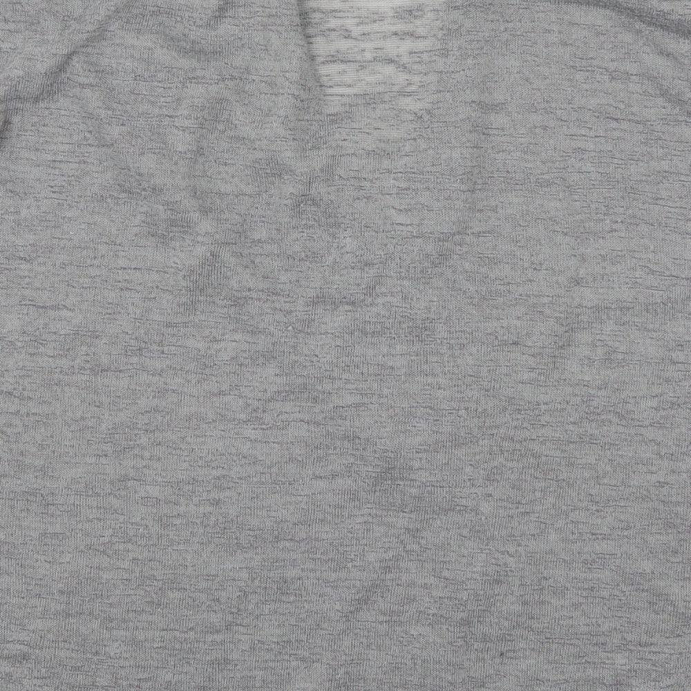 Womens UK Size 8 Apricot Grey Basic T-Shirt