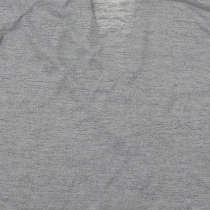 Womens UK Size 8 Apricot Grey Basic T-Shirt